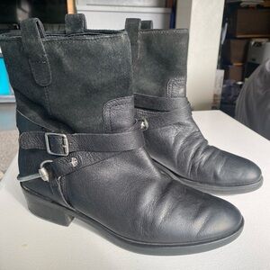 Franco Sarto Women’s size 8 Beacon Black Leather Biker Boots